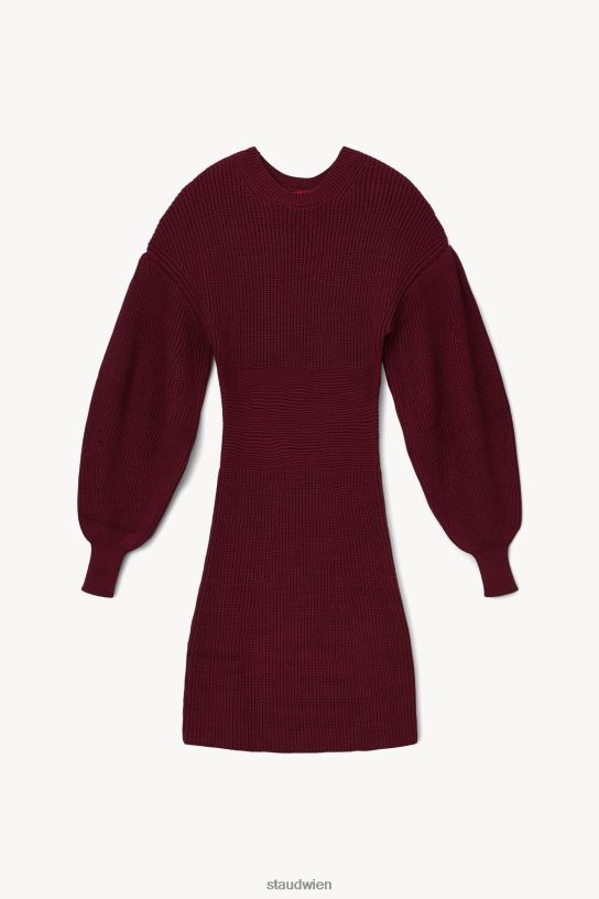 Frauen Marylebone-Kleid Merlot 466Z306 STAUD Kleidung