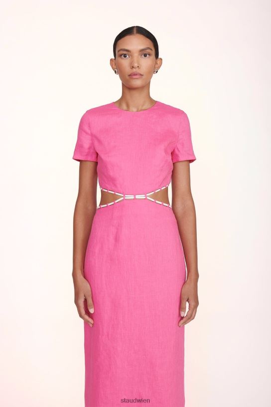 Frauen Matteo-Kleid Blüte weiß 466Z189 STAUD Kleidung