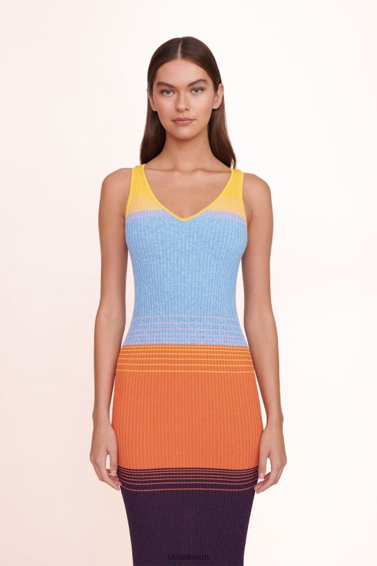 Frauen Maxi-Dana-Kleid Aura 466Z229 STAUD Kleidung