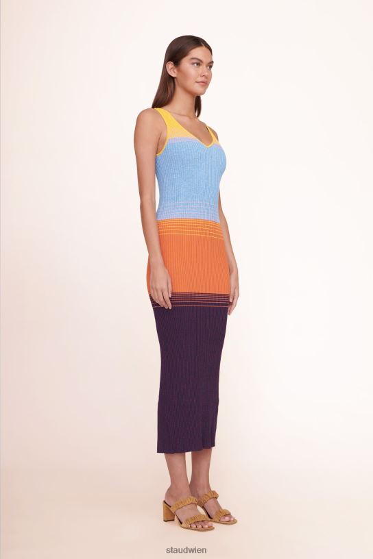 Frauen Maxi-Dana-Kleid Aura 466Z229 STAUD Kleidung