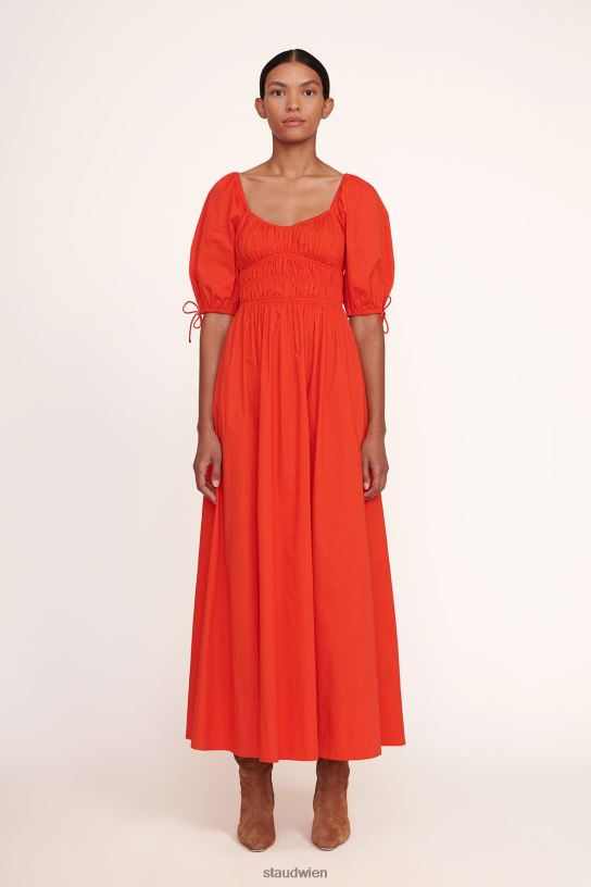 Frauen Maxi-Faye-Kleid Feuer 466Z287 STAUD Kleidung