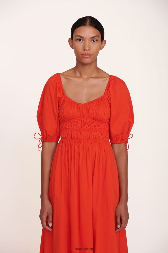 Frauen Maxi-Faye-Kleid Feuer 466Z287 STAUD Kleidung