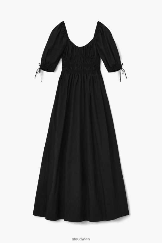 Frauen Maxi-Faye-Kleid Schwarz 466Z288 STAUD Kleidung