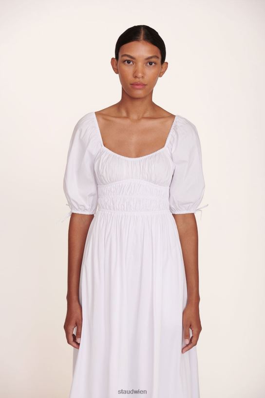 Frauen Maxi-Faye-Kleid Weiss 466Z286 STAUD Kleidung
