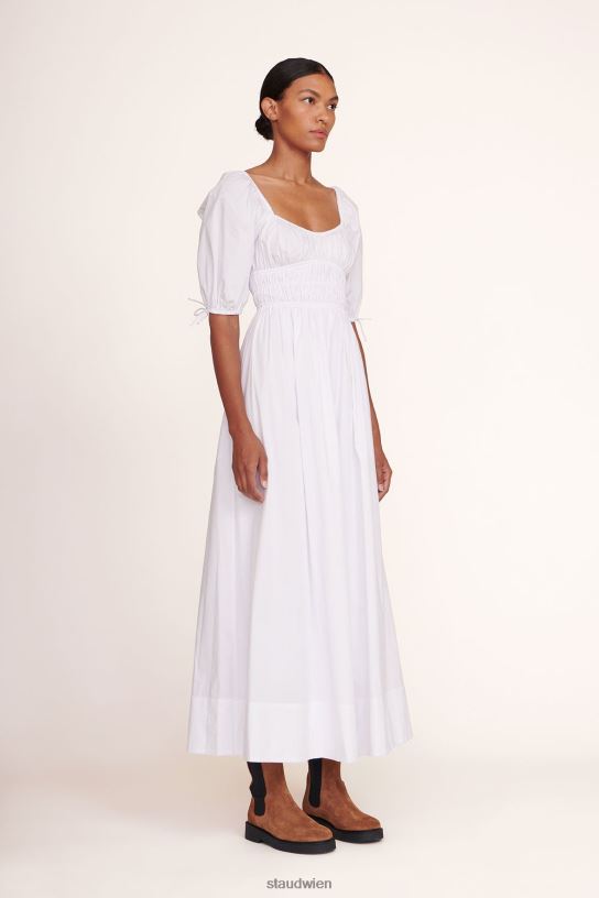 Frauen Maxi-Faye-Kleid Weiss 466Z286 STAUD Kleidung
