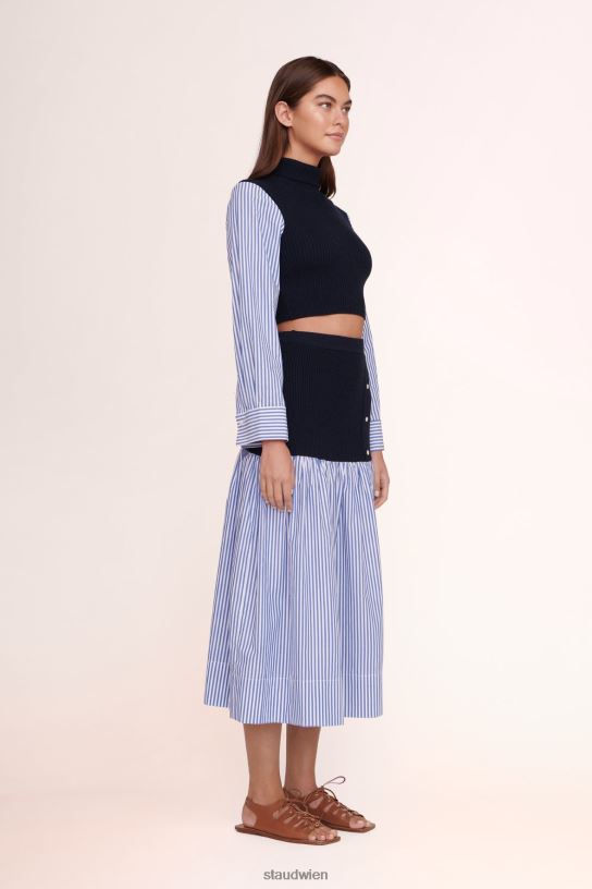 Frauen Miley-Rock marineblauer weißer Streifen 466Z505 STAUD Kleidung