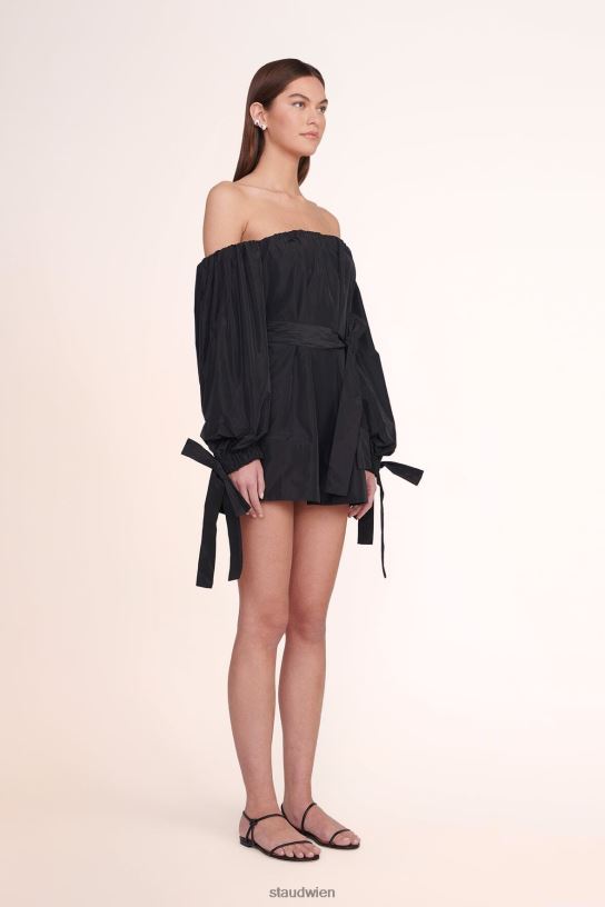 Frauen Mini-Colby-Kleid Schwarz 466Z184 STAUD Kleidung
