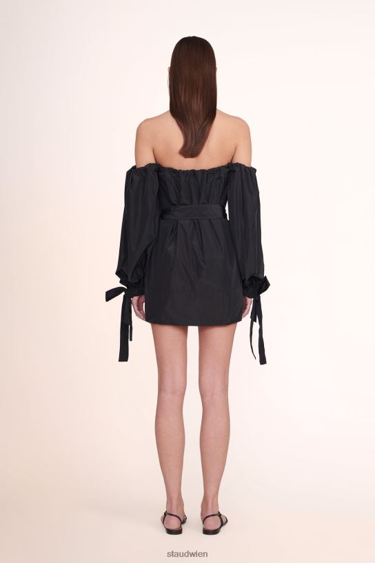 Frauen Mini-Colby-Kleid Schwarz 466Z184 STAUD Kleidung