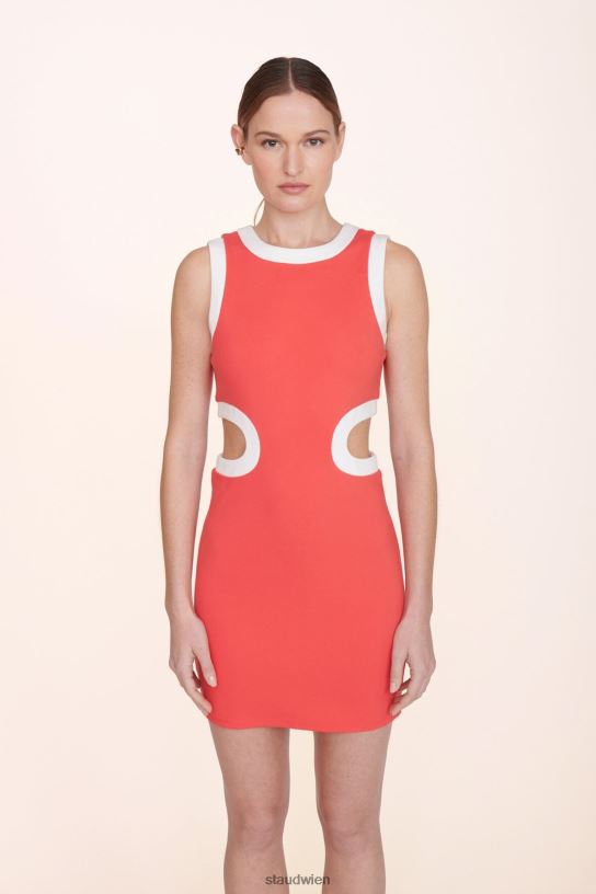 Frauen Mini-Dolce-Kleid Hibiskus weiß 466Z195 STAUD Kleidung