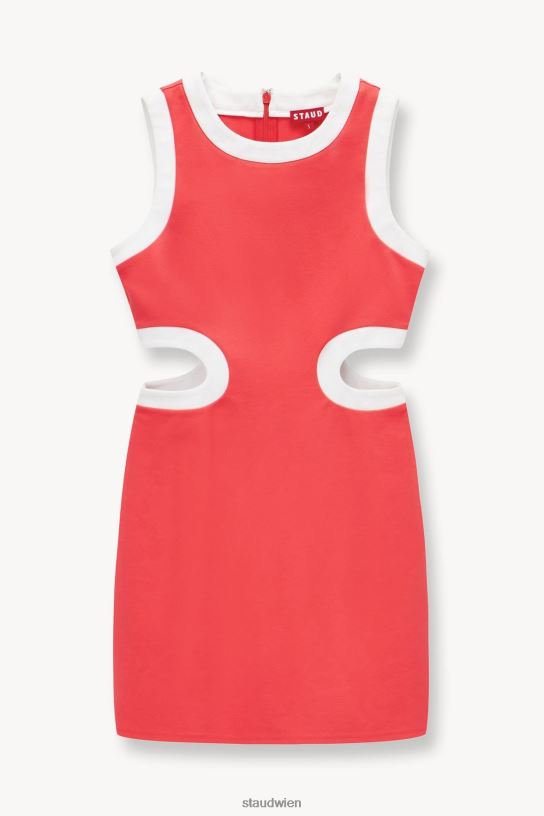 Frauen Mini-Dolce-Kleid Hibiskus weiß 466Z195 STAUD Kleidung