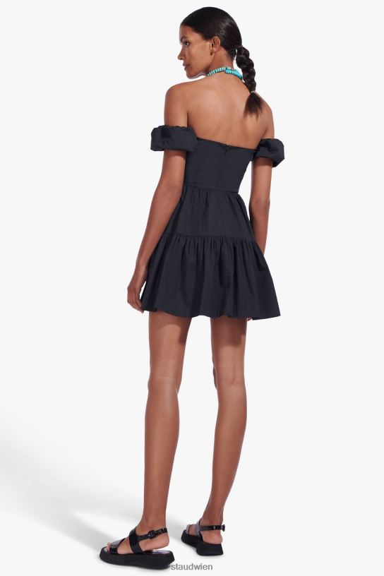 Frauen Mini-Elio-Kleid Schwarz 466Z309 STAUD Kleidung