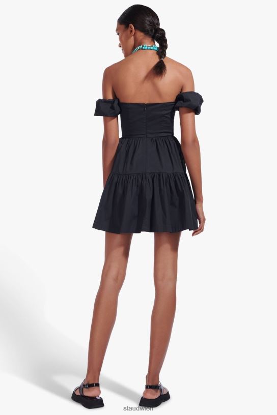 Frauen Mini-Elio-Kleid Schwarz 466Z309 STAUD Kleidung