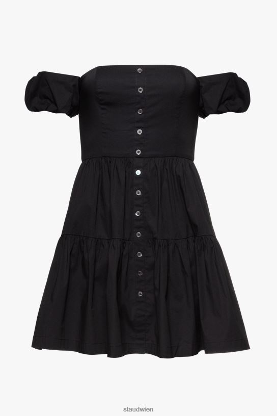 Frauen Mini-Elio-Kleid Schwarz 466Z309 STAUD Kleidung