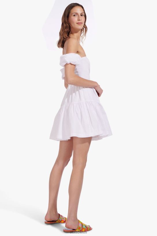 Frauen Mini-Elio-Kleid Weiss 466Z310 STAUD Kleidung