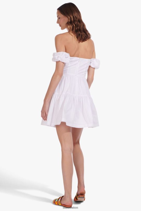 Frauen Mini-Elio-Kleid Weiss 466Z310 STAUD Kleidung