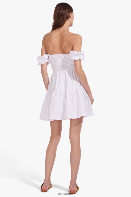 Frauen Mini-Elio-Kleid Weiss 466Z310 STAUD Kleidung