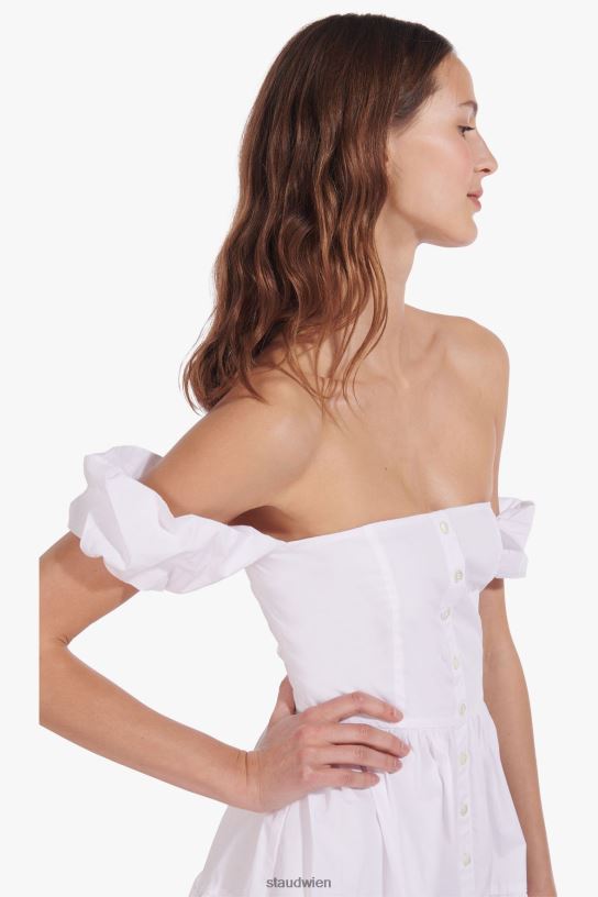 Frauen Mini-Elio-Kleid Weiss 466Z310 STAUD Kleidung