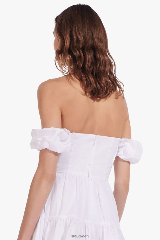 Frauen Mini-Elio-Kleid Weiss 466Z310 STAUD Kleidung