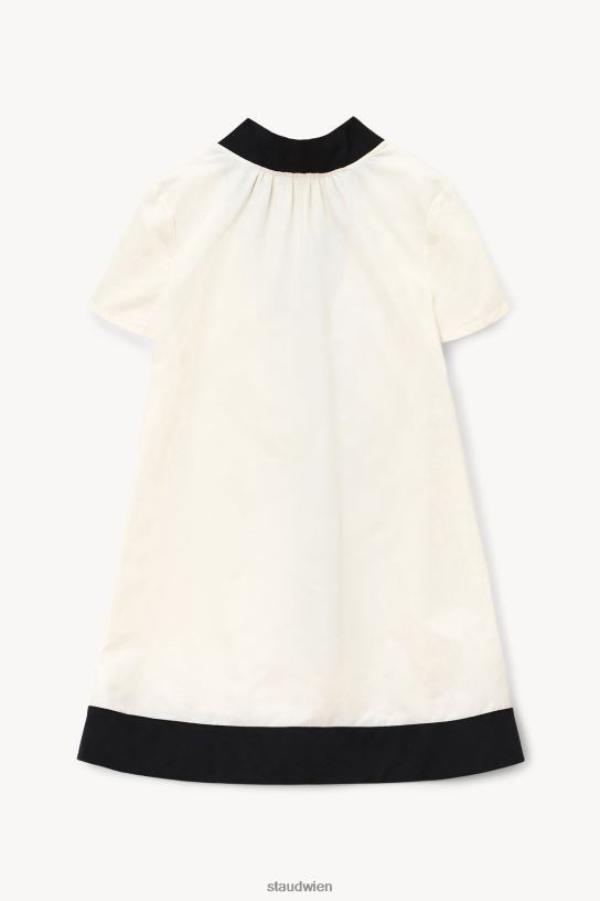 Frauen Mini-Ilana-Kleid Elfenbeinschwarz 466Z144 STAUD Kleidung