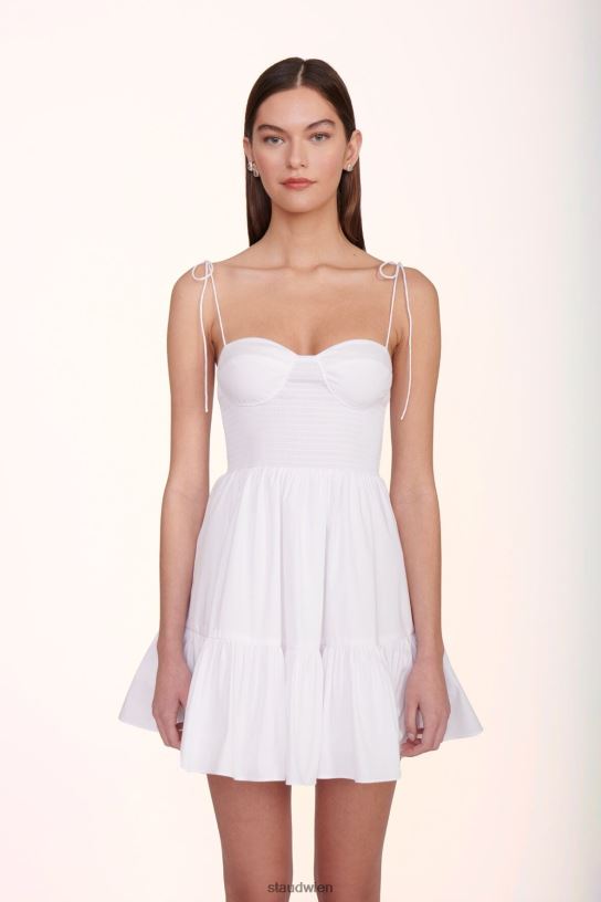 Frauen Mini-Landry-Kleid Weiss 466Z67 STAUD Kleidung