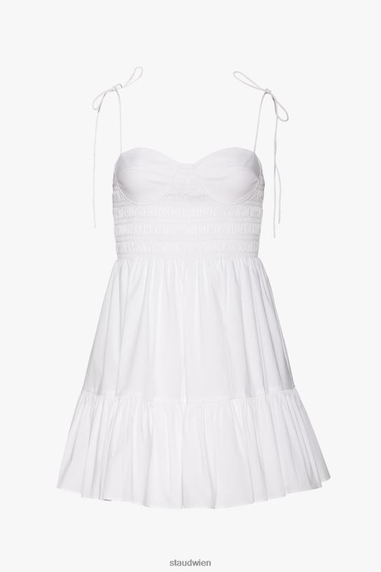 Frauen Mini-Landry-Kleid Weiss 466Z67 STAUD Kleidung