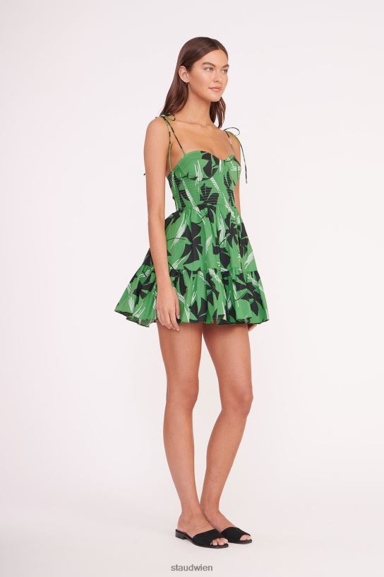 Frauen Mini-Landry-Kleid grünes Windrad 466Z64 STAUD Kleidung