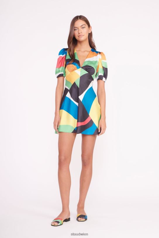 Frauen Mini-Milla-Kleid Marmorwelle 466Z3 STAUD Kleidung