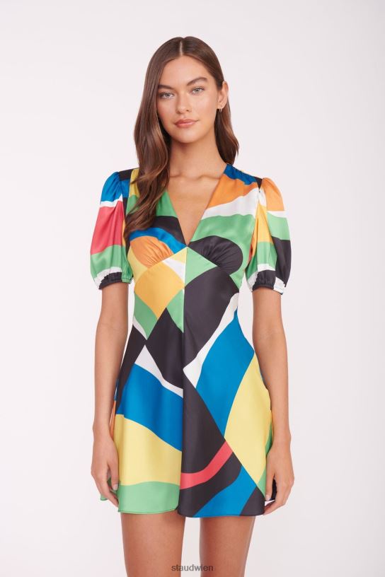 Frauen Mini-Milla-Kleid Marmorwelle 466Z3 STAUD Kleidung