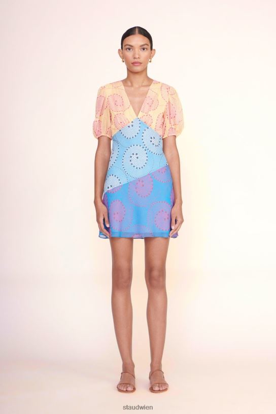 Frauen Mini-Milla-Kleid Multi-Whirlpool 466Z2 STAUD Kleidung