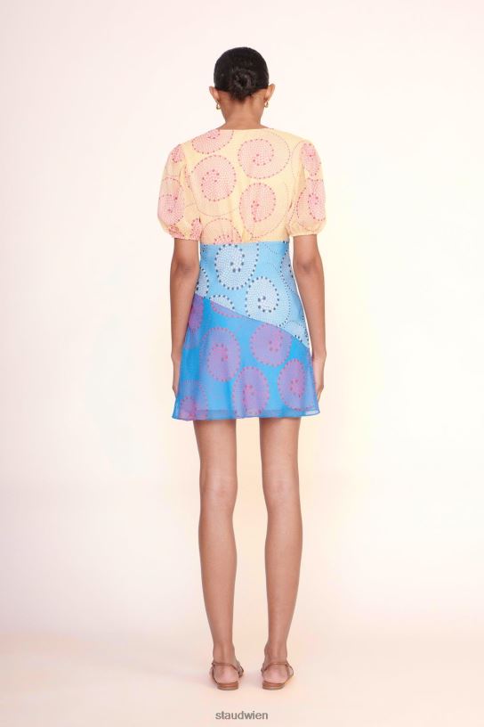 Frauen Mini-Milla-Kleid Multi-Whirlpool 466Z2 STAUD Kleidung