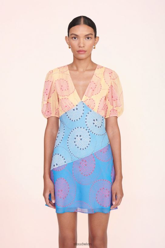 Frauen Mini-Milla-Kleid Multi-Whirlpool 466Z2 STAUD Kleidung