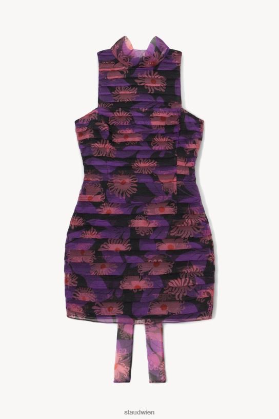 Frauen Mini-Spiralkleid Quarzsäure blumig 466Z272 STAUD Kleidung