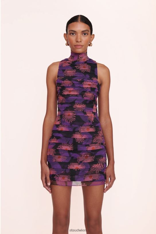 Frauen Mini-Spiralkleid Quarzsäure blumig 466Z272 STAUD Kleidung
