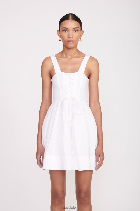 Frauen Mini-Sutton-Kleid Weiss 466Z75 STAUD Kleidung