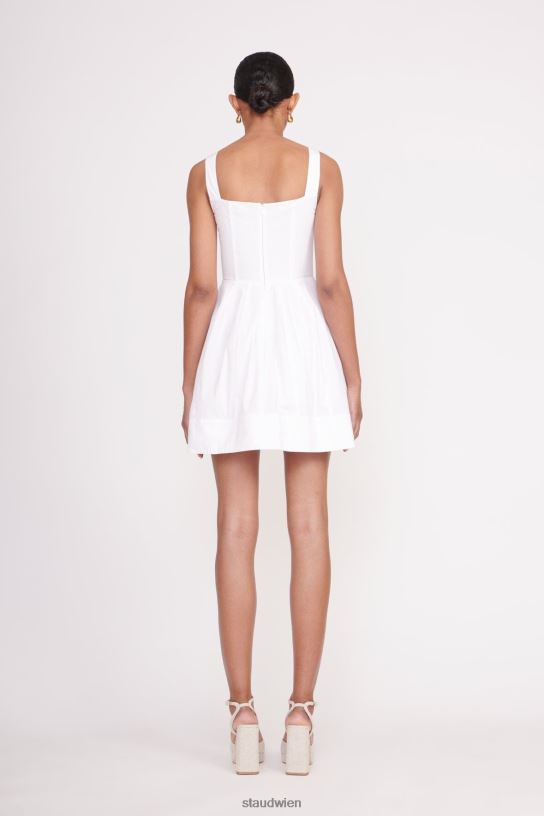 Frauen Mini-Sutton-Kleid Weiss 466Z75 STAUD Kleidung