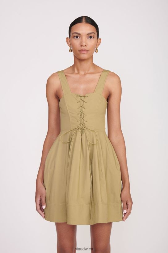 Frauen Mini-Sutton-Kleid khaki 466Z73 STAUD Kleidung