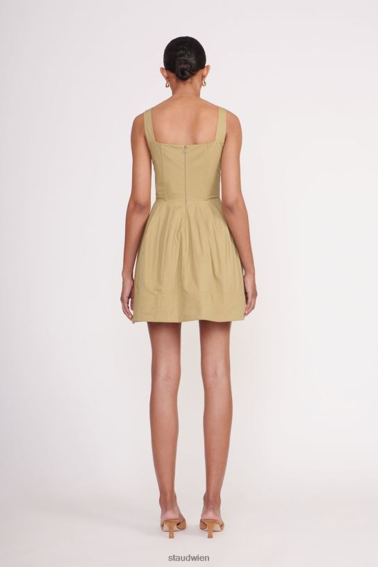 Frauen Mini-Sutton-Kleid khaki 466Z73 STAUD Kleidung