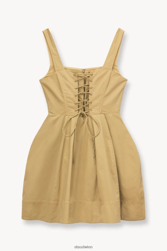 Frauen Mini-Sutton-Kleid khaki 466Z73 STAUD Kleidung