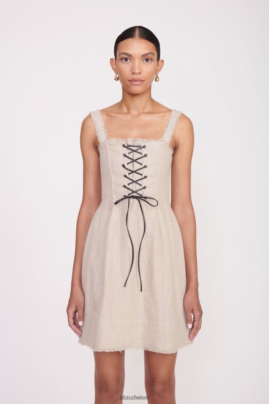 Frauen Mini-Sutton-Kleid natürlich 466Z74 STAUD Kleidung