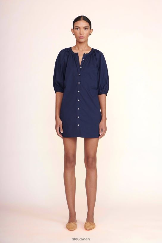 Frauen Mini-Vincent-Kleid Marine 466Z217 STAUD Kleidung