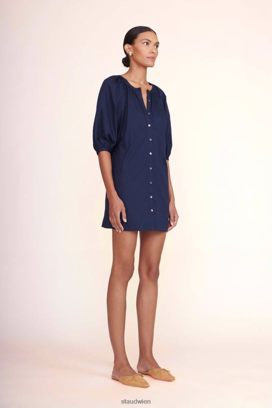 Frauen Mini-Vincent-Kleid Marine 466Z217 STAUD Kleidung