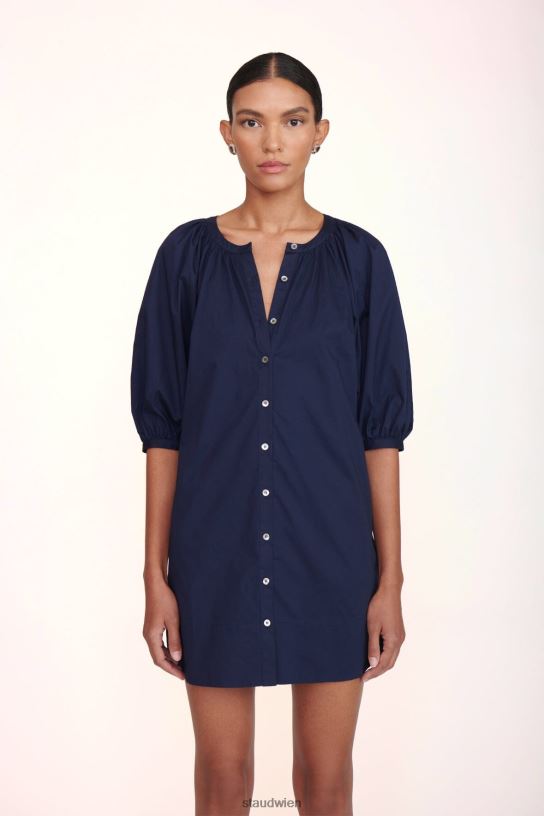 Frauen Mini-Vincent-Kleid Marine 466Z217 STAUD Kleidung