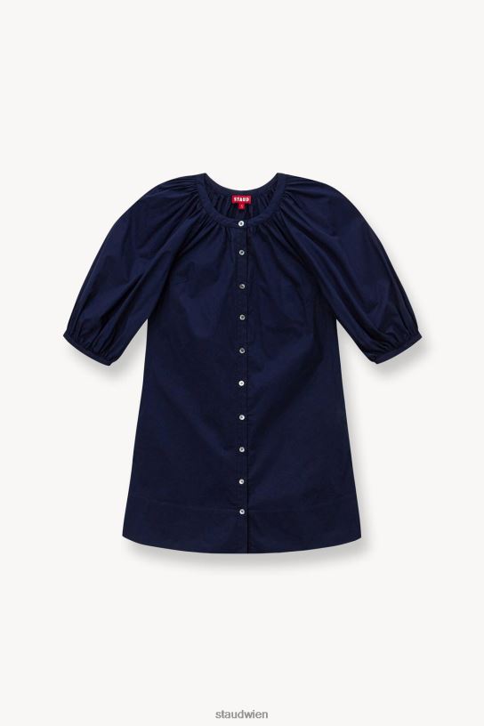 Frauen Mini-Vincent-Kleid Marine 466Z217 STAUD Kleidung