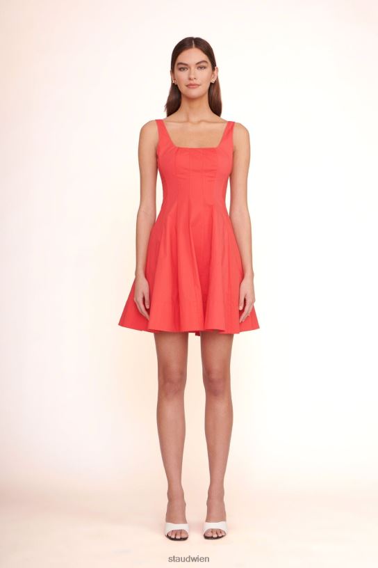 Frauen Mini-Wellen-Kleid Hibiskus 466Z88 STAUD Kleidung
