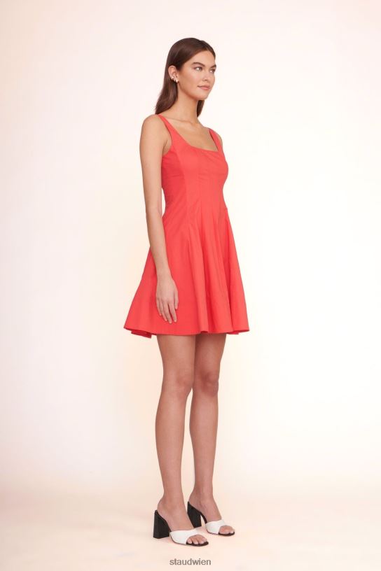 Frauen Mini-Wellen-Kleid Hibiskus 466Z88 STAUD Kleidung