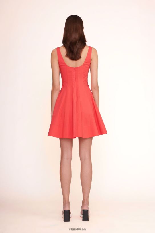 Frauen Mini-Wellen-Kleid Hibiskus 466Z88 STAUD Kleidung