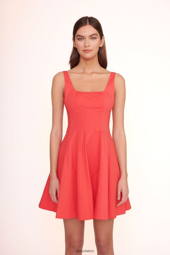 Frauen Mini-Wellen-Kleid Hibiskus 466Z88 STAUD Kleidung