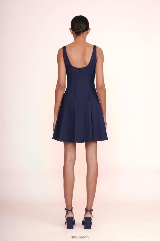 Frauen Mini-Wellen-Kleid Marine 466Z91 STAUD Kleidung