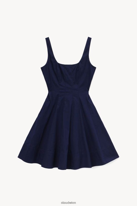 Frauen Mini-Wellen-Kleid Marine 466Z91 STAUD Kleidung
