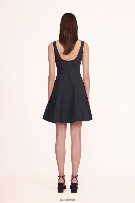 Frauen Mini-Wellen-Kleid Schwarz 466Z87 STAUD Kleidung